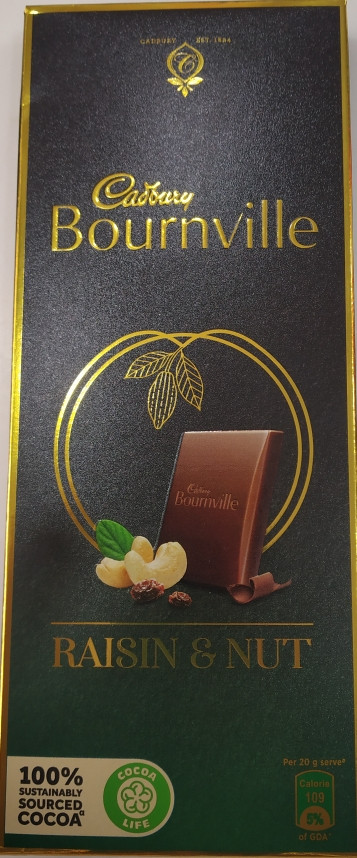 Cadbury Bournville Raisin & Nut 80 gm