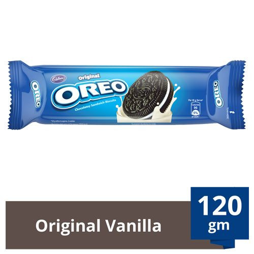 Cadbury Oreo Creme Biscuit - Vanilla, Original, 120 gm