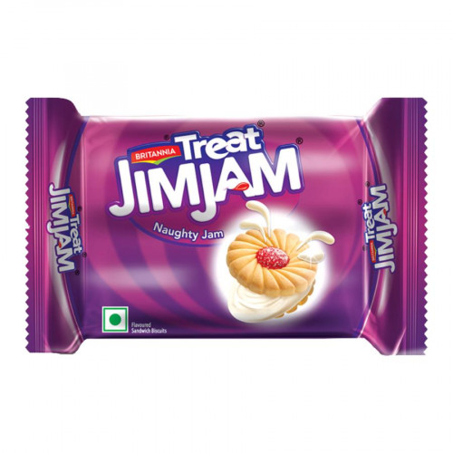 Britannia Treat Jim Jam Cream Biscuits, 150 gm